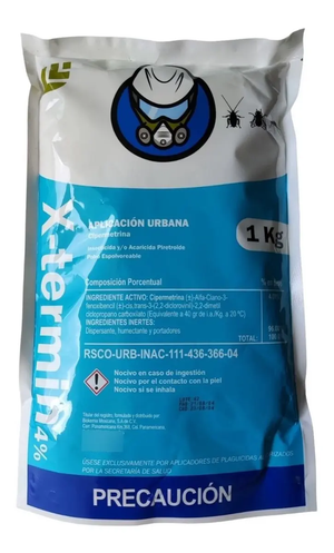 Insecticida Acaricida Cipermetrina X-Termin 4% Polvo 1kg | AVOTOOLS