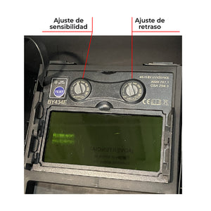 Careta para soldar electrónica ultra visibilidad con celda solar – mascara de soldar con regulador de oscurecimiento Parazzini MONO