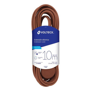 Extensión eléctrica doméstica, 10 M, Café, Volteck ED-10C (48037) - Avotools