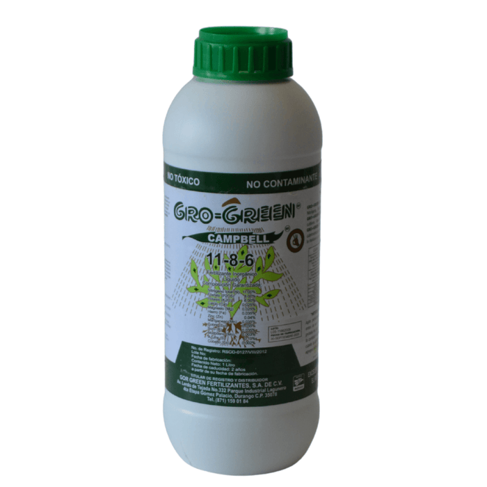 Fertilizante inorganico liquido 11-8-6 Campbell Gro-Green