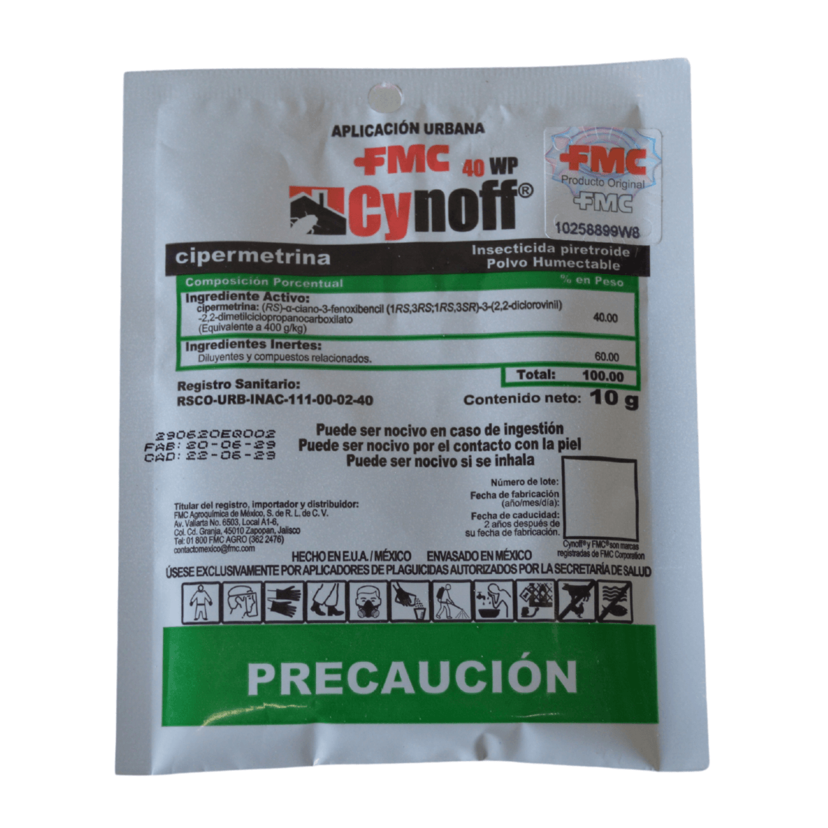 Insecticida polvo humectante Cipermetrina Cynoff FMC 10grs. – Avotools