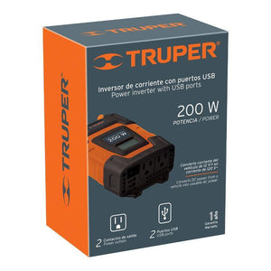 Inversor De Corriente 200 W, Truper Inco-200 (10448) - Avotools