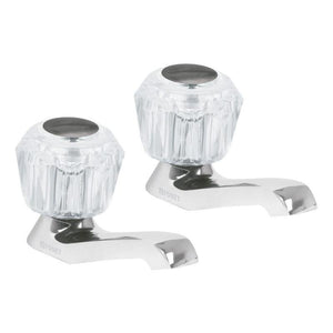 Juego 2 Llaves De Latón Para Lavabo, Basic, Foset M-242A (49235) - Avotools