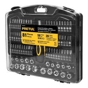 Juego De Dados, 81 Piezas, Pretul JUDA-81P (23972) - Avotools