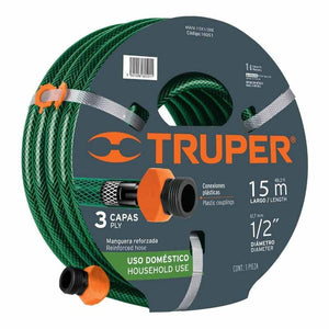 Manguera Verde Reforzada 1/2 15mt Truper MAN-15X1/2RE (16051) - Avotools