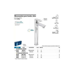 Mezcladora Riviera 4 Nariz Recta Larga Cromada Foset RIM-46 (45191) - Avotools