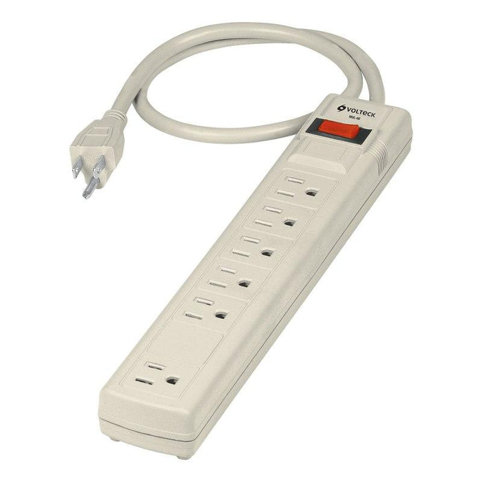 Multicontacto Doméstico, 6 Contactos, 16 Awg, Volteck MUL-6 (47182)