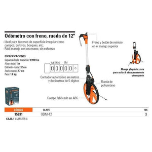 Odometro Con Freno, Rueda De 12 Truper ODM-12 (15831) - Avotools