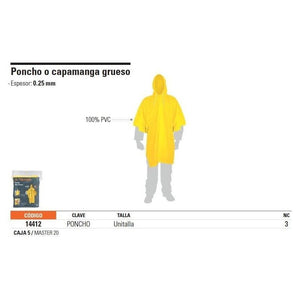Poncho Impermeable Unitalla, Truper Poncho PONCHO-P (14412) - Avotools